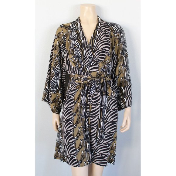 BANANA REPUBLIC Issa London Collection Zebra Kimono Dress, Size 6 - Picture 2 of 8